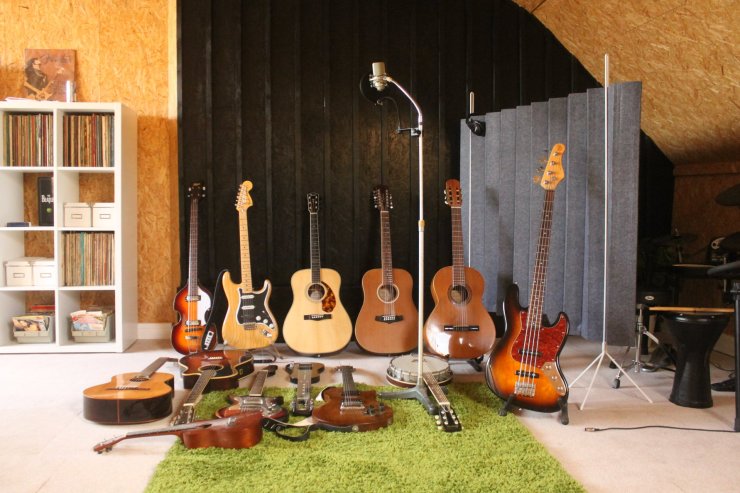 opnamestudio Geraardsbergen instrumenten