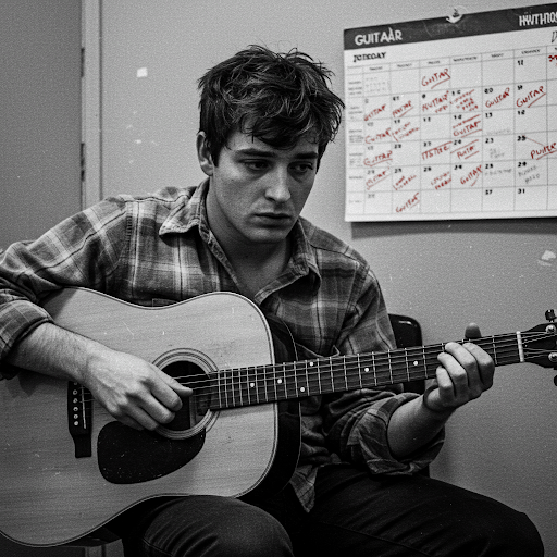 Oefenen gitaar StudiOSB Geraardsbergen muziekstudio en gitaarlessen