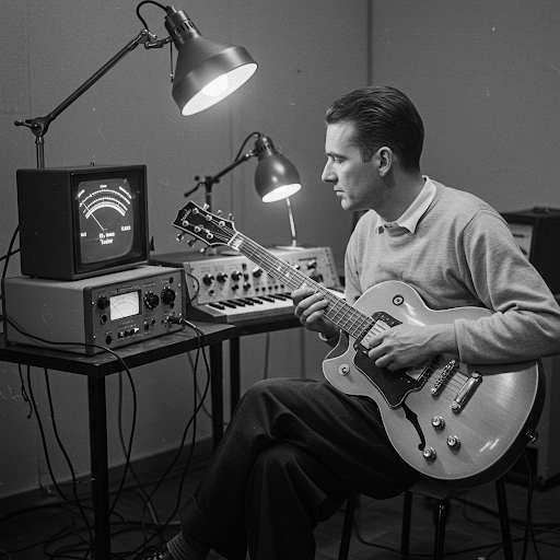 Gitaar stemmen met tuner stemapparaat